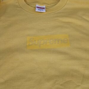 Supreme Yellow Tonal Box Logo Tee Size Large